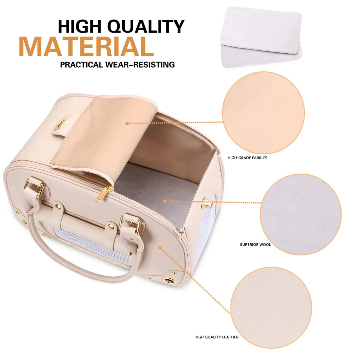 Water Resistant vs Waterproof: Splash Proof Pet Bag - detail view supplied by QUANZHOU JUNYUAN BAGS