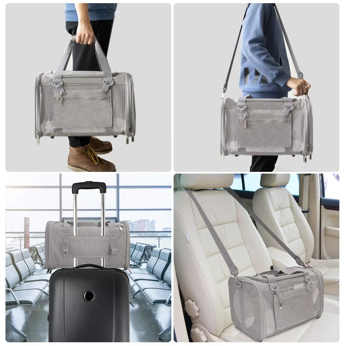 Pet Shoulder Bag: Comfortable Carry - detail view supplied by QUANZHOU JUNYUAN BAGS